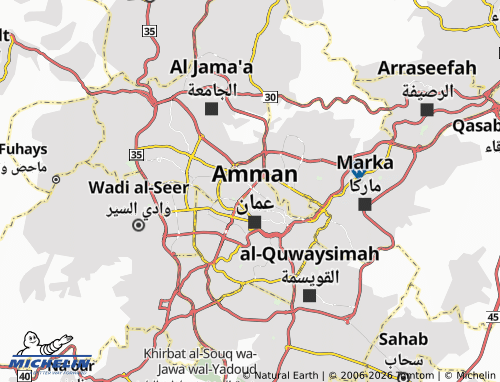 MICHELIN-Landkarte al-'Abdali - ViaMichelin