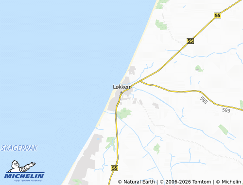 MICHELIN-Landkarte Løkken - ViaMichelin