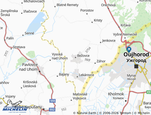 MICHELIN Bežovce map - ViaMichelin