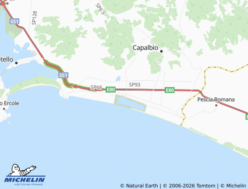 MICHELIN Capalbio Stazione map - ViaMichelin