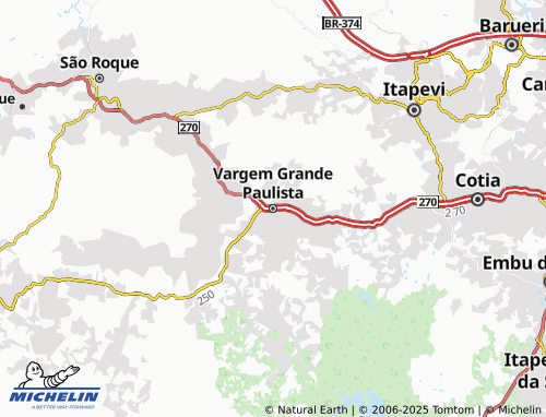 Mapa MICHELIN Vargem Grande Paulista - ViaMichelin