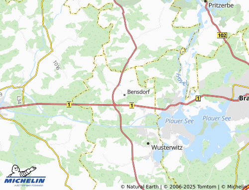 MICHELIN Bensdorf map - ViaMichelin