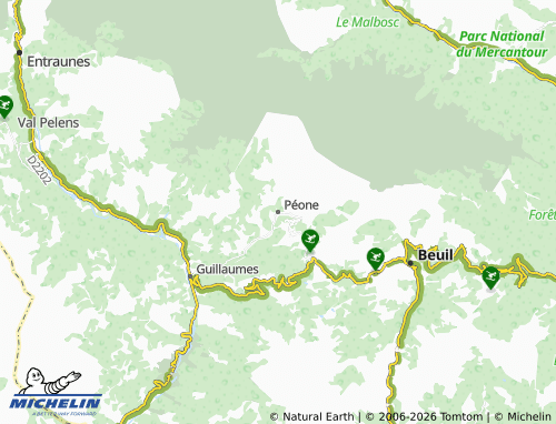MICHELIN Péone map - ViaMichelin