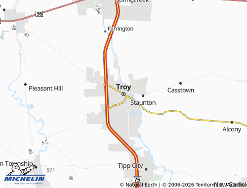 Mapa MICHELIN Troy - ViaMichelin