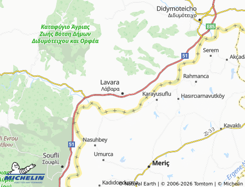 Carte MICHELIN Lavara - ViaMichelin