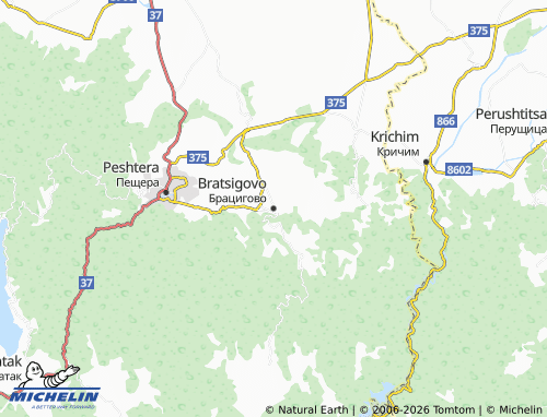 Mappa MICHELIN Bratsigovo - ViaMichelin