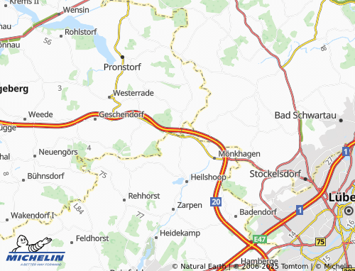 MICHELIN Langniendorf map - ViaMichelin