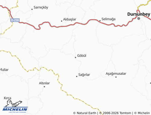 MICHELIN Göbül map - ViaMichelin