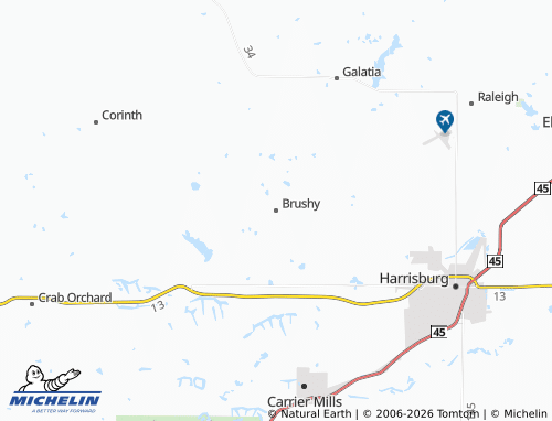 Mapa MICHELIN Brushy - ViaMichelin