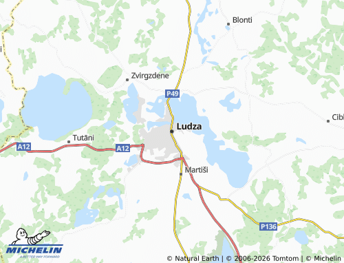 Mapa MICHELIN Ludza - ViaMichelin