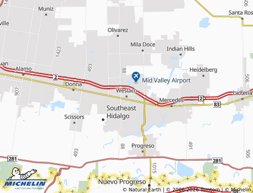 Mappa MICHELIN Weslaco - ViaMichelin