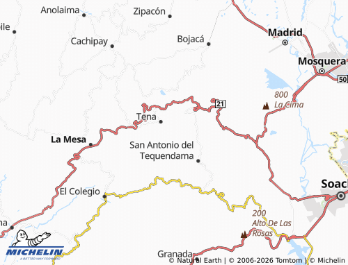 Carte MICHELIN La Honda - ViaMichelin