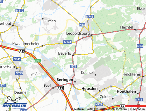 Mappa MICHELIN Beverlo - ViaMichelin