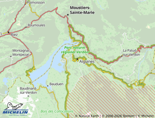 MICHELIN Aiguines map - ViaMichelin