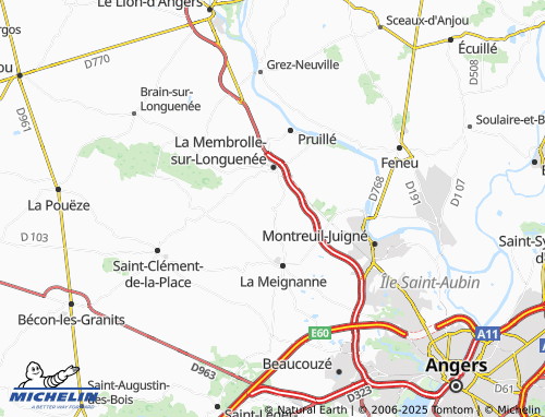 MICHELIN Le Plessis-Macé map - ViaMichelin