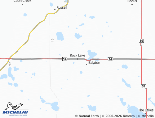 Carte MICHELIN Rock Lake - ViaMichelin