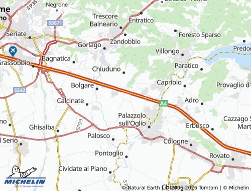 MICHELIN Telgate map - ViaMichelin