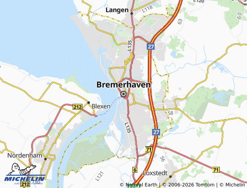Mappa MICHELIN Bremerhaven - ViaMichelin