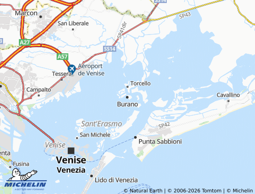 Mapa MICHELIN Burano - ViaMichelin