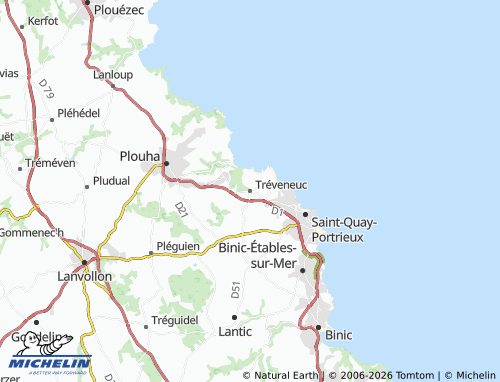 MICHELIN Tréveneuc map - ViaMichelin