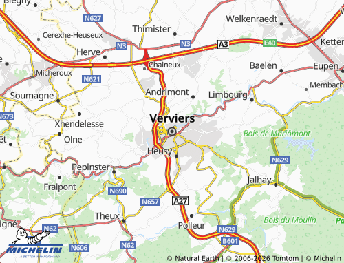 MICHELIN-Landkarte Verviers - ViaMichelin