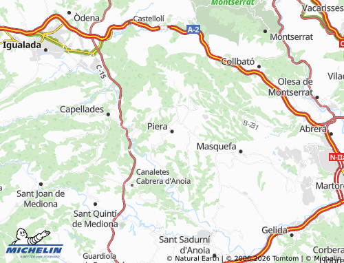 Carte MICHELIN Piera - ViaMichelin