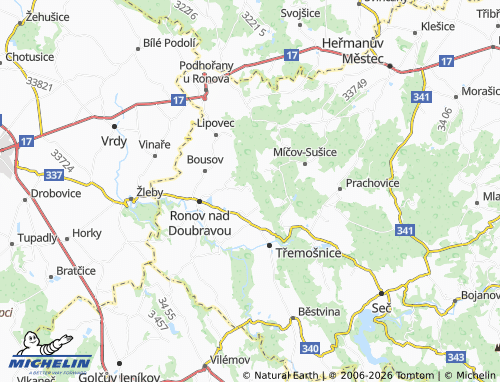 Mappa MICHELIN Žlebské Chvalovice - ViaMichelin