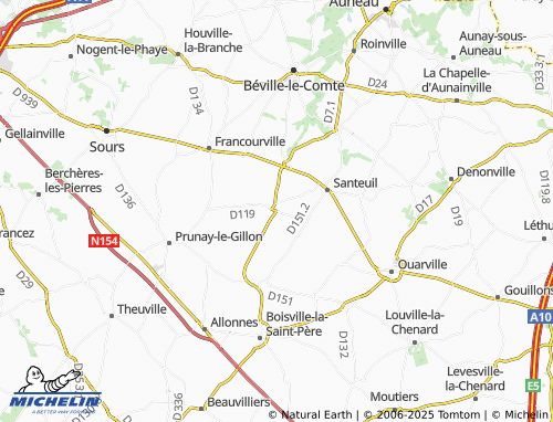 Carte MICHELIN Moinville-la-Jeulin - ViaMichelin
