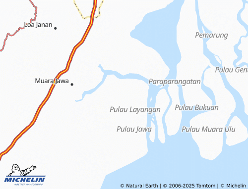 MICHELIN Muara Jawa Ulu map - ViaMichelin