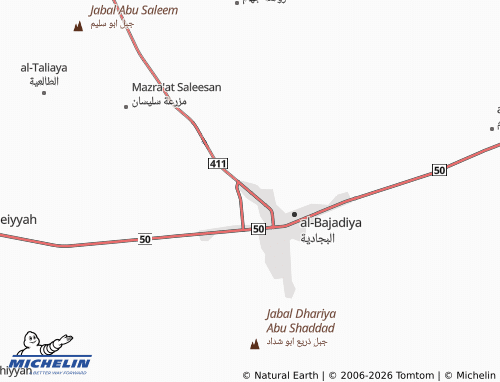 MICHELIN-Landkarte al-Auqeeshiya - ViaMichelin