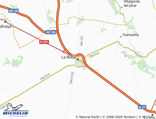 MICHELIN La Roda map - ViaMichelin