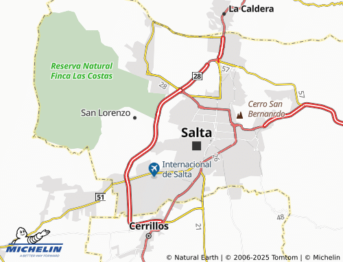 MICHELIN La Ciénaga-San Rafael map - ViaMichelin