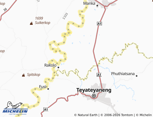 MICHELIN Ha Tlalinyana map - ViaMichelin