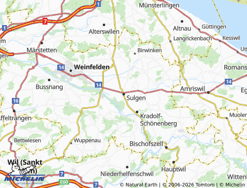 MICHELIN-Landkarte Sulgen - ViaMichelin