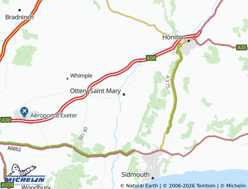 Mappa MICHELIN Ottery Saint Mary - ViaMichelin