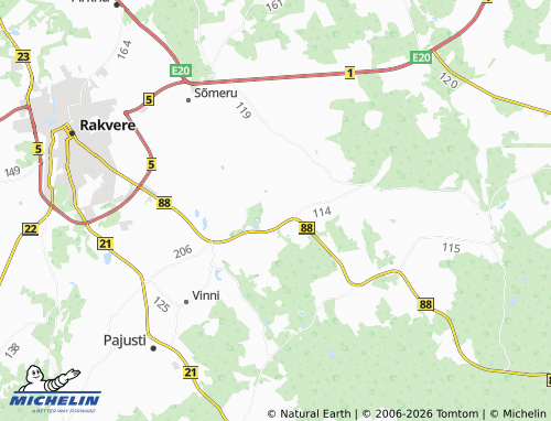 Mapa MICHELIN Rägavere - ViaMichelin