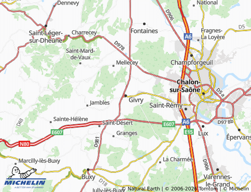 Carte MICHELIN Givry - ViaMichelin