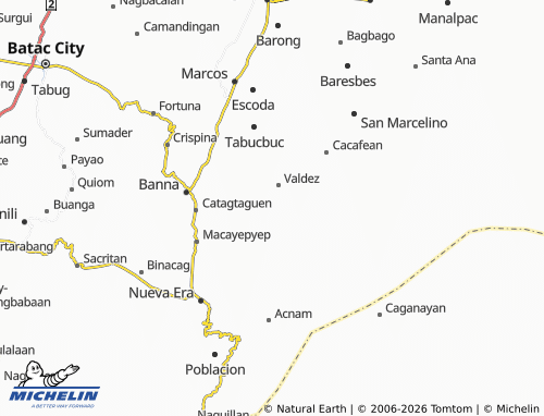 MICHELIN Cabittauran map - ViaMichelin