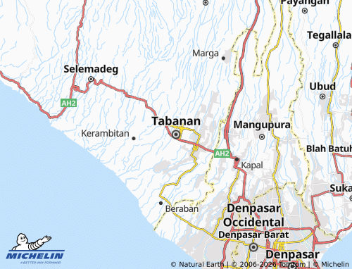 MICHELIN Tabanan map - ViaMichelin