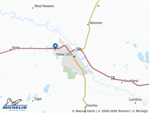 Carte MICHELIN New Ulm - ViaMichelin
