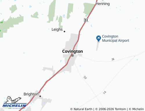 Carte MICHELIN Covington - ViaMichelin