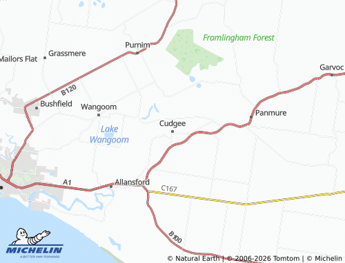 MICHELIN-Landkarte Cudgee - ViaMichelin