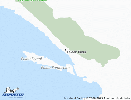 MICHELIN Fakfak Timur map - ViaMichelin