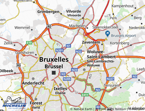 Mappa MICHELIN Evere - ViaMichelin