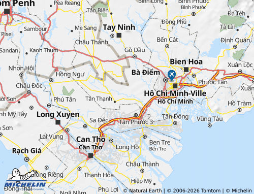 Mapa MICHELIN Thạnh Hóa - ViaMichelin