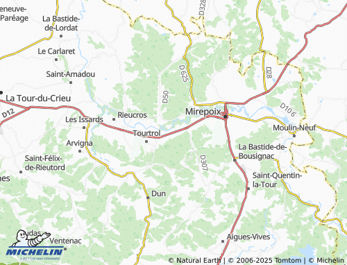 Carte MICHELIN Coutens - ViaMichelin