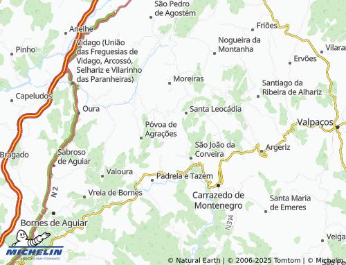 Kaart MICHELIN Vale do Galo - ViaMichelin