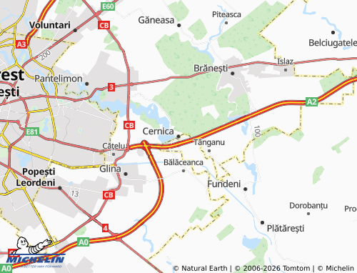 Carte MICHELIN Cernica - ViaMichelin