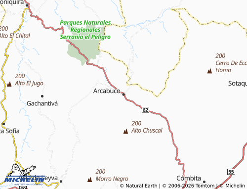 Carte MICHELIN Arcabuco - ViaMichelin