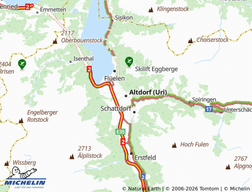 MICHELIN-Landkarte Altdorf (Uri) - ViaMichelin